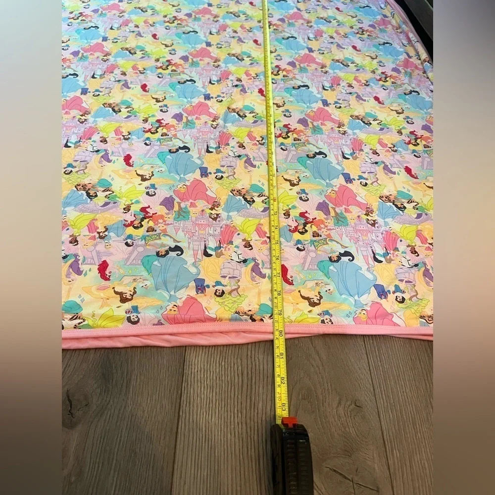 RARE Bamboo Bliss Jumbo Disney Princess Big Girl Bed Quilt Blanket Approx 80x65